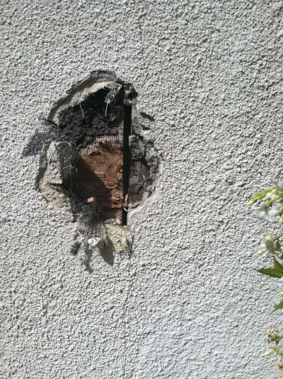 hole in stucco